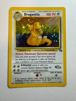 Dragonite Pokemon TCG Holo Unlimited Card 4/62 Fossil Rare MP *BTX - Image 1
