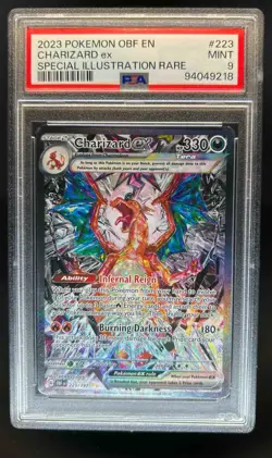 2023 Pokemon SV Obsidian Flames OBF EN Charizard ex #223/197 PSA 9 - Image 1