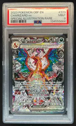2023 Pokemon SV Obsidian Flames OBF EN Charizard ex #223/197 PSA 9 - Image 1