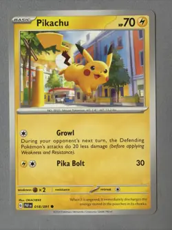 Pokemon TCG * SV Paldean Fates * 18/91 Pikachu Common * FRESH PK - Image 1
