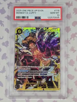 Monkey.D.Luffy OP10-118 Parallel Royal Blood One Piece Secret Rare Foil PSA 10 - Image 1