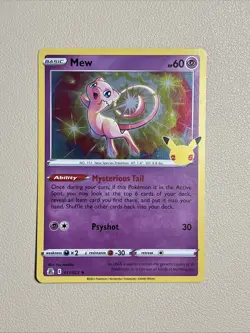Mew Holo 11/25 Celebrations Pokemon TCG Single Card ENGLISH NM - Image 1