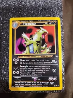 Pokemon TCG Tyranitar Neo Discovery Unlimited Rare Card 31/75 MINT - Image 1
