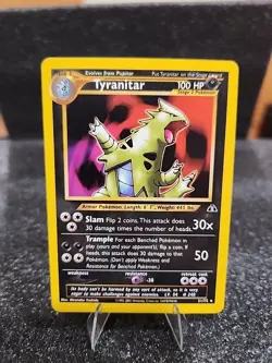 Pokemon TCG Tyranitar Neo Discovery Unlimited Rare Card 31/75 MINT - Image 3