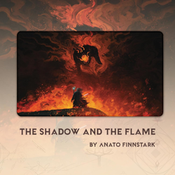 The Shadow and the Flame (Stitched) - MTG Playmat by Anato Finnstark, LOTR Lord - Image 3