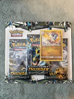 Pokemon TCG: SUN & MOON Lost Thunder 3 Pack Blister New Factory Sealed Altaria - Image 1