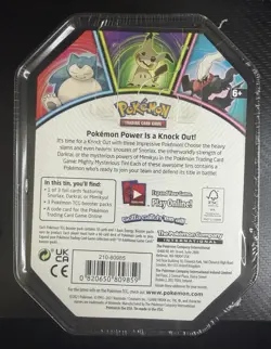 Pokemon TCG Knock Out Tin Box Snorlax 2021 Collector's Edition Booster Foil - Image 2