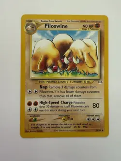 Pokemon TCG Piloswine Neo Revelation 36/64 Regular Unlimited Uncommon MP - Image 1