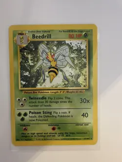 Pokemon TCG Beedrill Base Set 17/102 Regular Unlimited Rare - Image 1