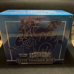 Pokemon TCG Sword & Shield Battle Styles BLUE ETB Elite Trainer Box NEW Sealed - Image 1