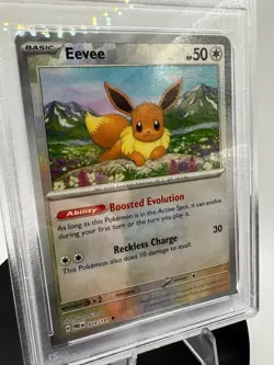 Pokemon Prismatic Evolutions Eevee Poke Ball Reverse Holo #074 PSA 9 Mint - Image 5