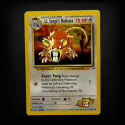 Pokemon TCG Gym Heroes Lt. Surge's Raticate #051/132 Uncommon LP - Image 1