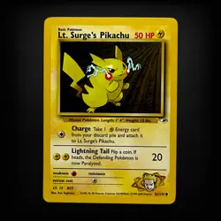 Pokemon TCG Gym Heroes Lt. Surge's Pikachu #081/132 Common LP - Image 1