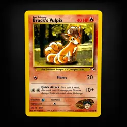 Pokemon TCG Gym Heroes Brock's Vulpix #073/132 Common LP - Image 1