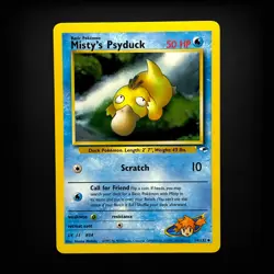 Pokemon TCG Gym Heroes Misty's Psyduck #054/132 Uncommon LP - Image 1
