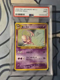 Pokemon Neo Discovery Japanese Espeon 196 Holo PSA 9 NEW CERT - Image 1