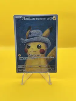 Pokemon TCG Van Gogh Pikachu with Grey Felt Hat SVP 085 Promo - Image 1