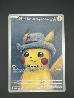 Pokemon TCG Van Gogh Pikachu with Grey Felt Hat SVP 085 Promo - Image 3