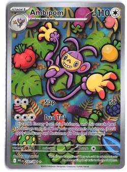 Ambipom 107/094 Illustration Rare Phantasmal Flames Pokemon - Image 1