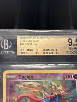 Pokemon TCG 2020 Zacian Amazing Rare Holo 082/185 Vivid Voltage BGS 9.5 - Image 3