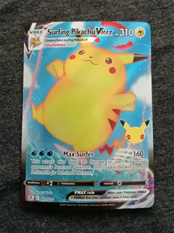 Pokemon TCG Surfing Pikachu Vmax 009/025 Celebrations Full Art Ultra Rare NM - Image 1