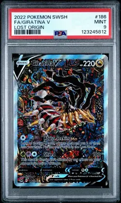 2022 POKEMON SWORD & SHIELD LOST ORIGIN #186 FULL ART/GIRATINA V PSA 9 - Image 1