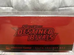 Pokemon Destined Rivals Pokemon Center ETB Sealed with Acrylic Case - Image 2