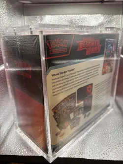 Pokemon Destined Rivals Pokemon Center ETB Sealed with Acrylic Case - Image 3