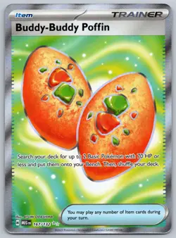 Pokemon TCG Buddy Buddy Poffin 167/132 Mega Evolution Full Art Ultra Rare - Image 1
