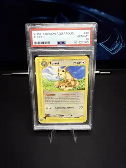 PSA 10 GEM MT Furret #48 Aquapolis Pokemon TCG 2003 - Low Pop! - Image 1