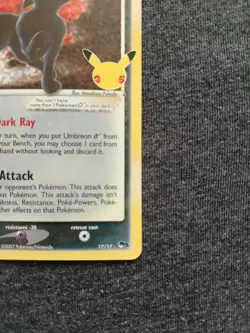 Pokemon TCG Umbreon Star 17/17 Celebrations: Classic Collection Holo NM - Image 5