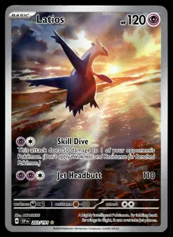 Pokemon TCG Latios 203/191 NM en Surging Sparks SSP Illustration Rare - Image 1