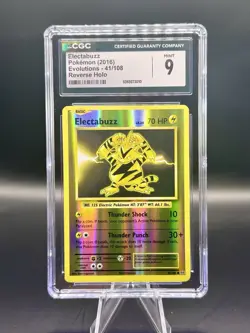 CGC 9 Electabuzz Reverse Holo 41/108 Pokemon XY Evolutions 2016 ENGLISH - Image 1