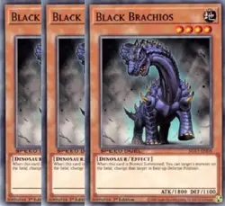 Yugioh - Black Brachios x 3 - 1st Edition NM - Free Holographic Card - Image 1