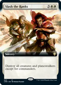Slash the Ranks - Foil - Extended Art Magic mtg Moderate Play, English Commander - Image 1