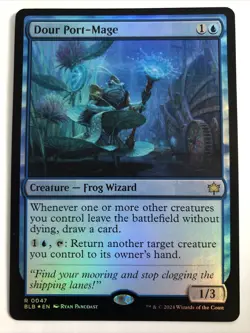 MTG Bloomburrow Dour Port-Mage Foil 0047 NM Rare - Image 1