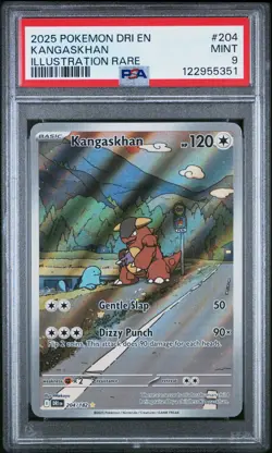 2025 Pokemon Destined Rivals Dri En Kangaskhan Illustration Rare #204 PSA 9 Mint - Image 1