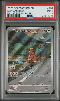 KANGASKHAN #204 ILLUSTRATION RARE 2025 POKEMON DRI EN DESTINED RIVALS PSA 9 MINT - Image 1