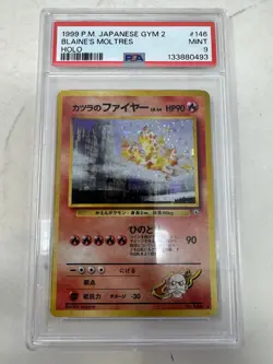 1999 POKEMON JAPANESE GYM 2 BLAINE'S MOLTRES HOLO PSA 9 #146 Card - Image 1