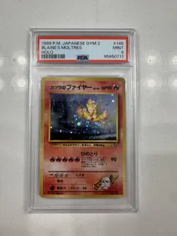 1999 Pokemon Japanese Gym 2 Blaine’s Moltres Holo #146 PSA 9 NM-MT NEW CERT! - Image 1