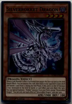 Silverrokket Dragon Super Rare Structure Deck: Rokket Revolt SDRR-EN001 LP - Image 1