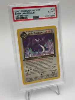 2000 POKEMON TEAM ROCKET Card DARK DRAGONAIR #33/82 1ST EDITION graded PSA 6 - Image 2