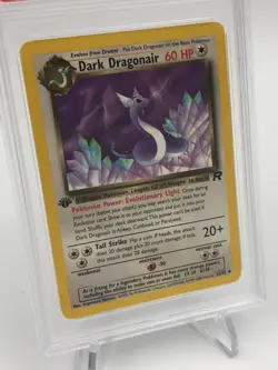 2000 POKEMON TEAM ROCKET Card DARK DRAGONAIR #33/82 1ST EDITION graded PSA 6 - Image 3