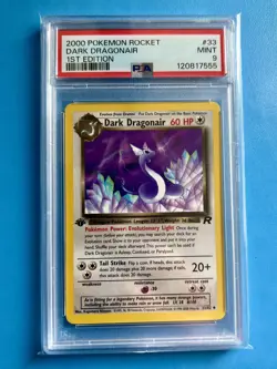 2000 DARK DRAGONAIR 1ST EDITION TEAM ROCKET PSA 9 MINT #33/83 POKEMON TCG WOTC - Image 1