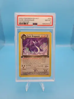 2000 Pokemon TEAM ROCKET 1ST Edition DARK DRAGONAIR 33/82 - PSA 8 NM-MT - Image 1