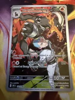Pokemon TCG Destined Rivals Illustration Rare Card Team Rockets Houndoom 191/182 - Image 1