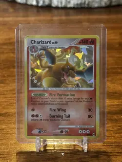 Pokemon Charizard Base Set Holo Rare Card 004/102 English TCG Collectible - Image 1