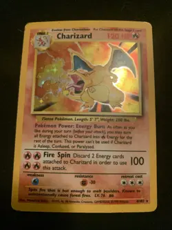Charizard 004/102 Base Set (1999) Holo Foil Rare Vintage Pokemon TCG Card - Image 1