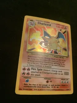 Charizard 004/102 Base Set (1999) Holo Foil Rare Vintage Pokemon TCG Card - Image 2