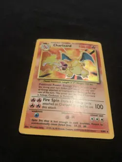 Charizard 004/102 Base Set (1999) Holo Foil Rare Vintage Pokemon TCG Card - Image 4